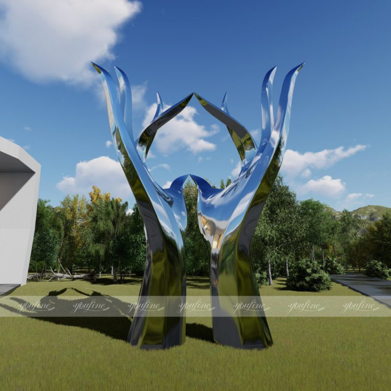 Large Outdoor Metal Hand Sculpture for Sale GSS-038