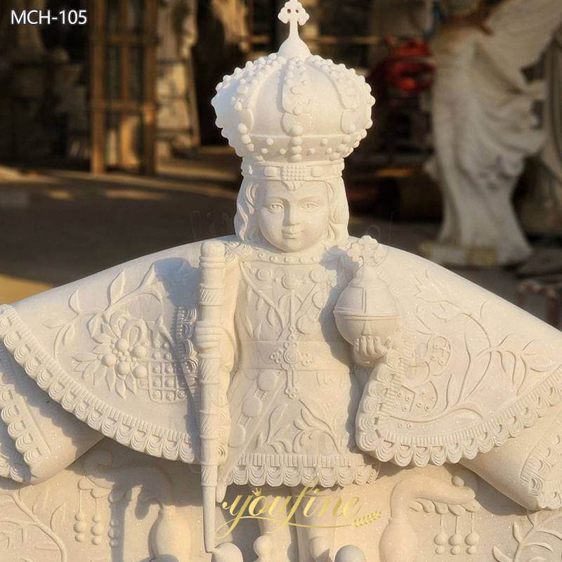 lifesize Marble Infant Jesus of Prague Statue for Sale