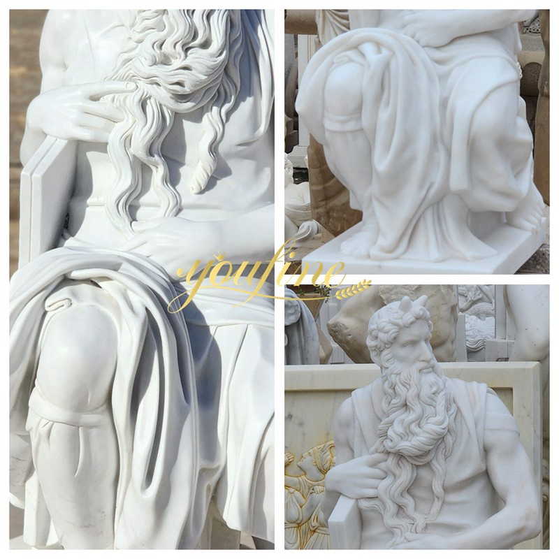 marble statue of moses details