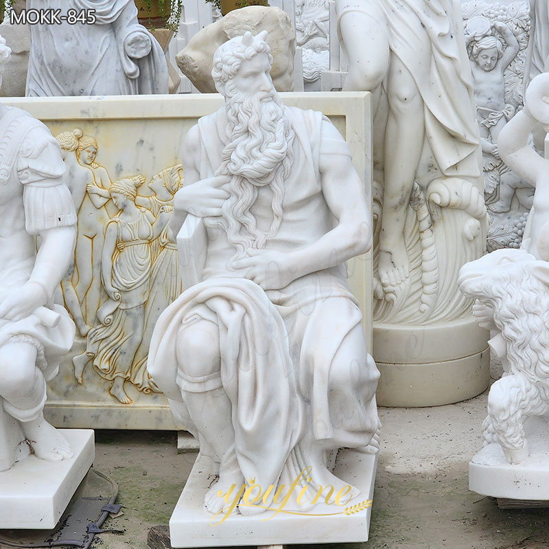 michelangelo marble statue of moses replica