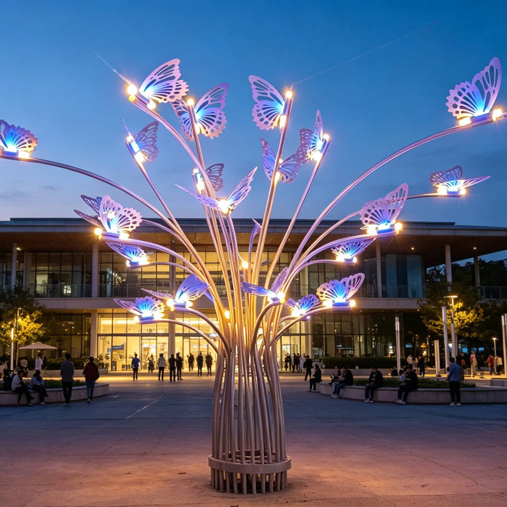 Stainless steel sculpture for hotel and hospitality