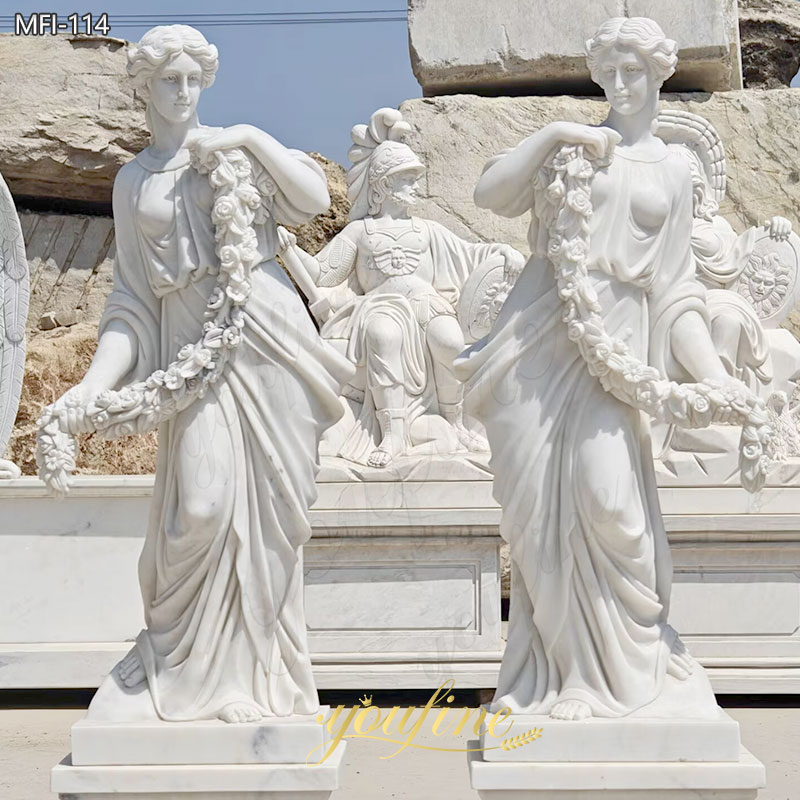 white marble female statue