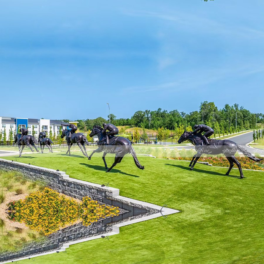 American bronze running Horse sculpture
