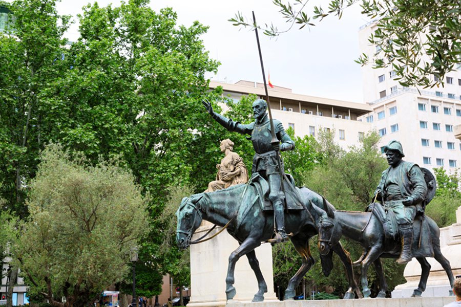 Antique Bronze Don Quixote and Sancho Panza