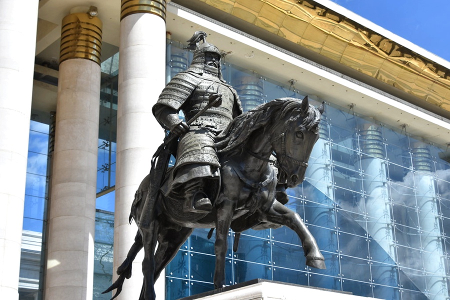 Bronze Genghis Khan Horse Sculpture