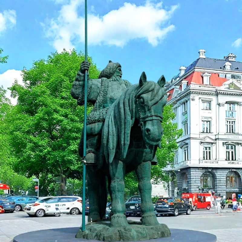 Genghis Khan Horse Sculpture art
