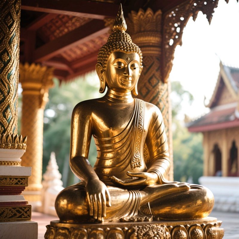 Gold Large bronze Buddha Statue for Sale