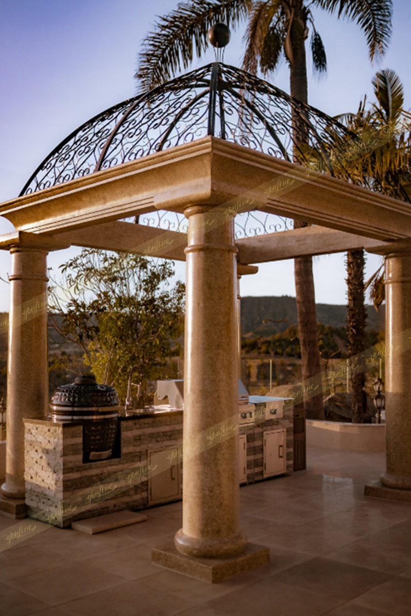 large Golden Ephedra Granite gazebo from USA