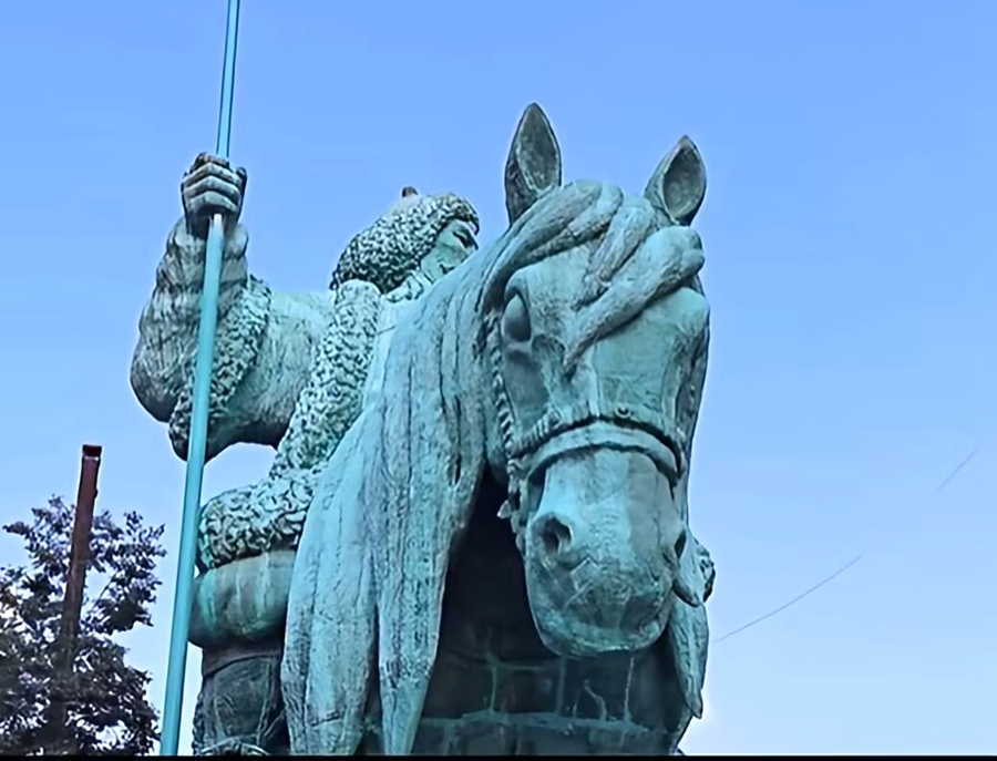 Large Genghis Khan Horse Statue