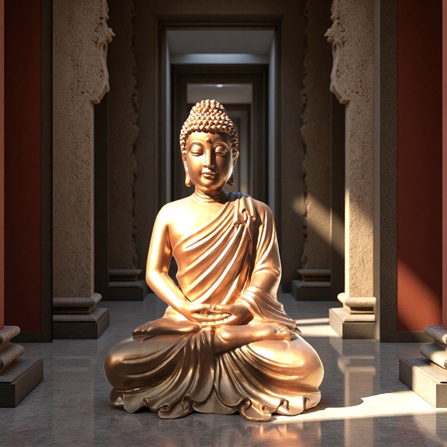 Large bronze Buddha Sculpture