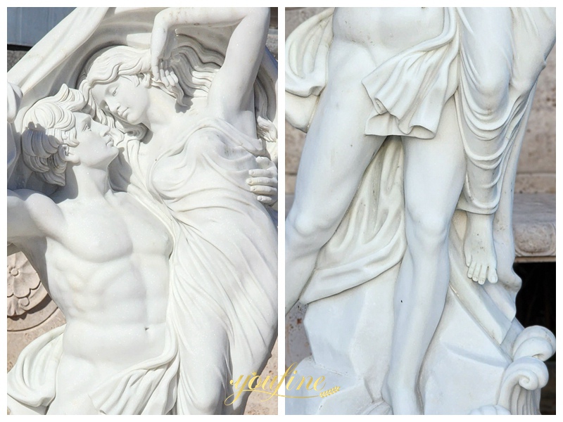 Life Size Marble Romantic Couple Sculpture details