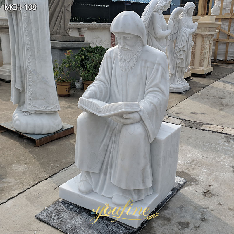 Life Size Marble Sitting St Charbel Statues