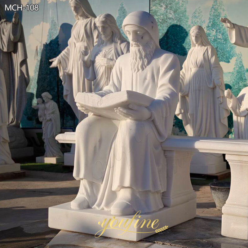 Life Size outdoor Marble Sitting St Charbel Statue