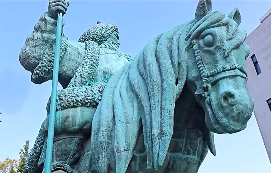 Lifesize Genghis Khan Horse Sculpture