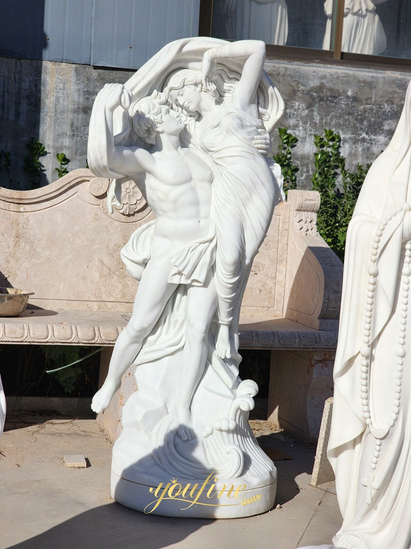 Marble Romantic Couple Sculpture for garden