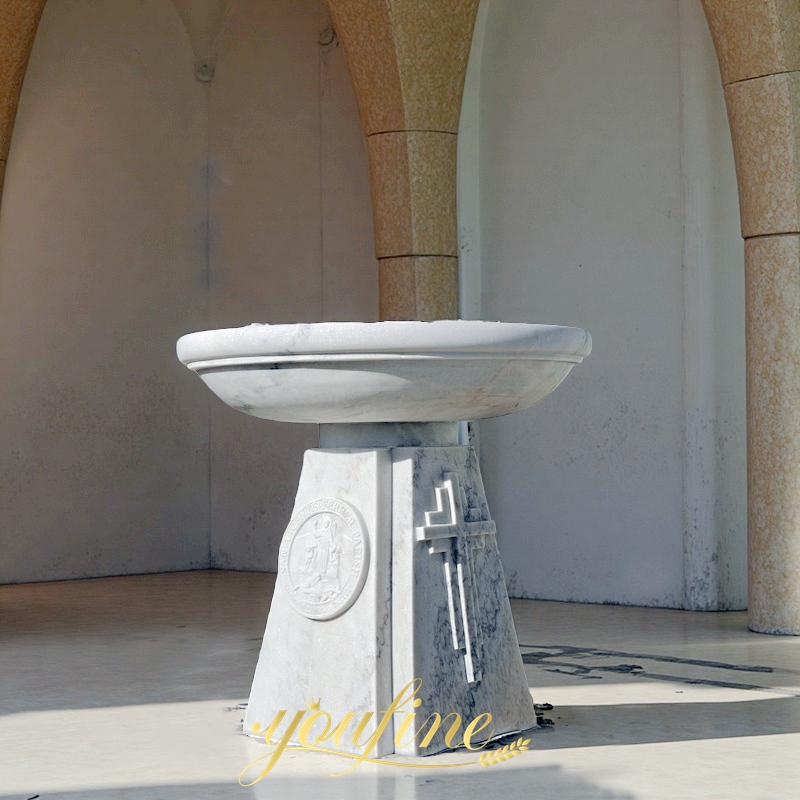 Marble baptismal font for Catholic church