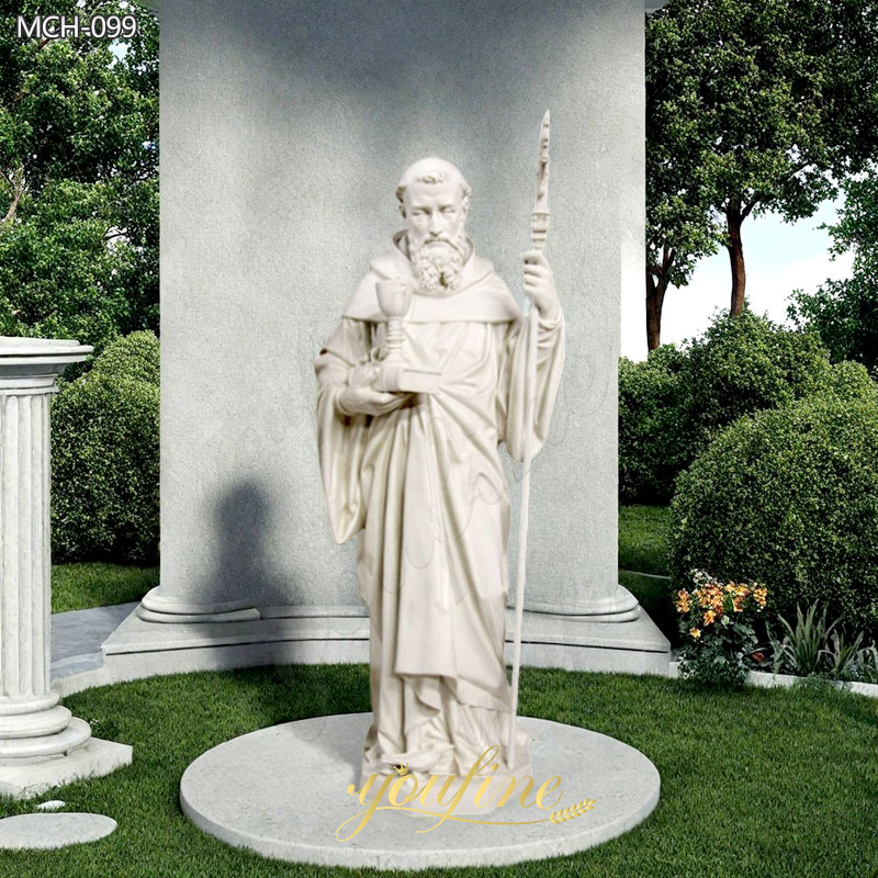 Outdoor Marble St Benedict Statue