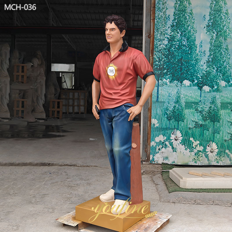 Painted Marble Carlo Acutis Statue