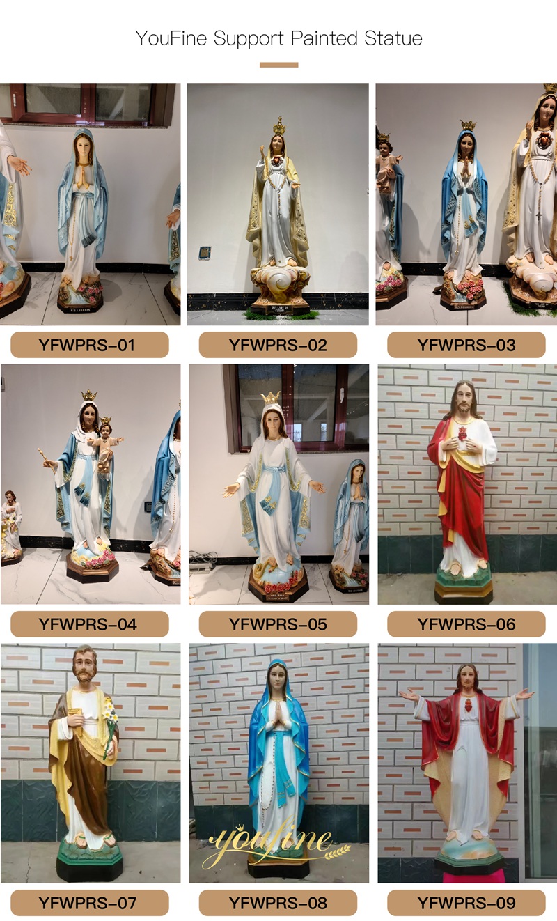 more marble virgin mary statues
