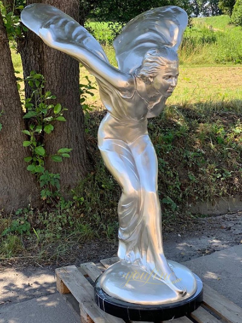 Silver Bronze Spirit of Ecstasy Statue