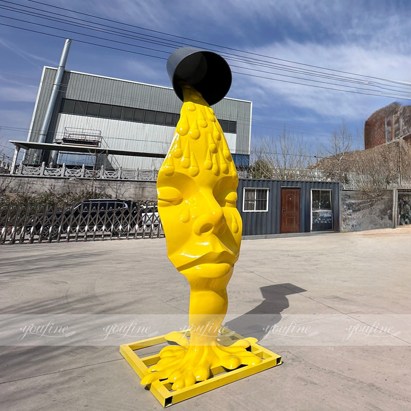 abstract face sculpture