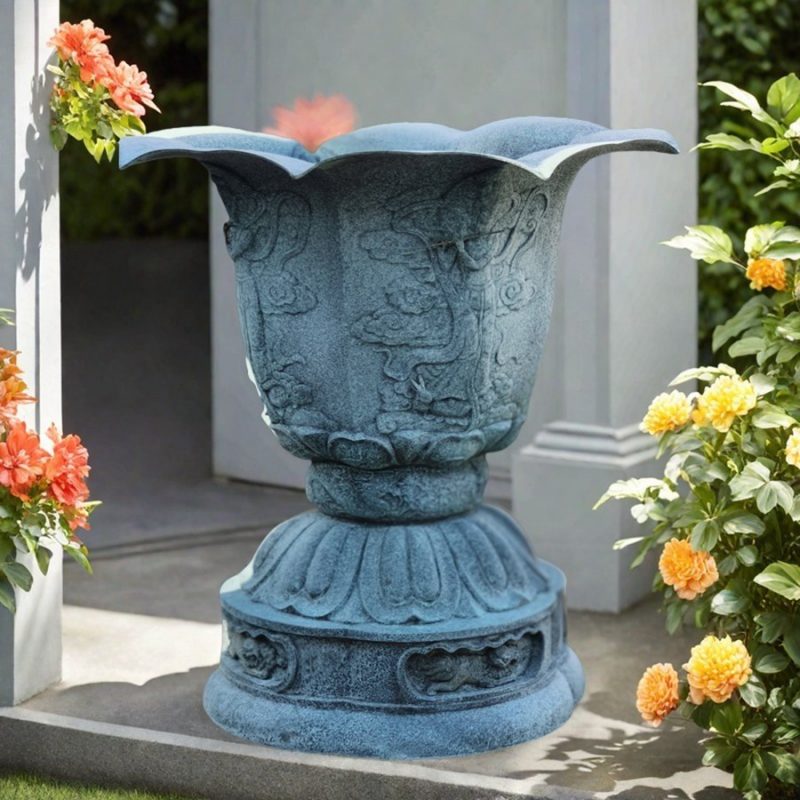 bronze flower pot