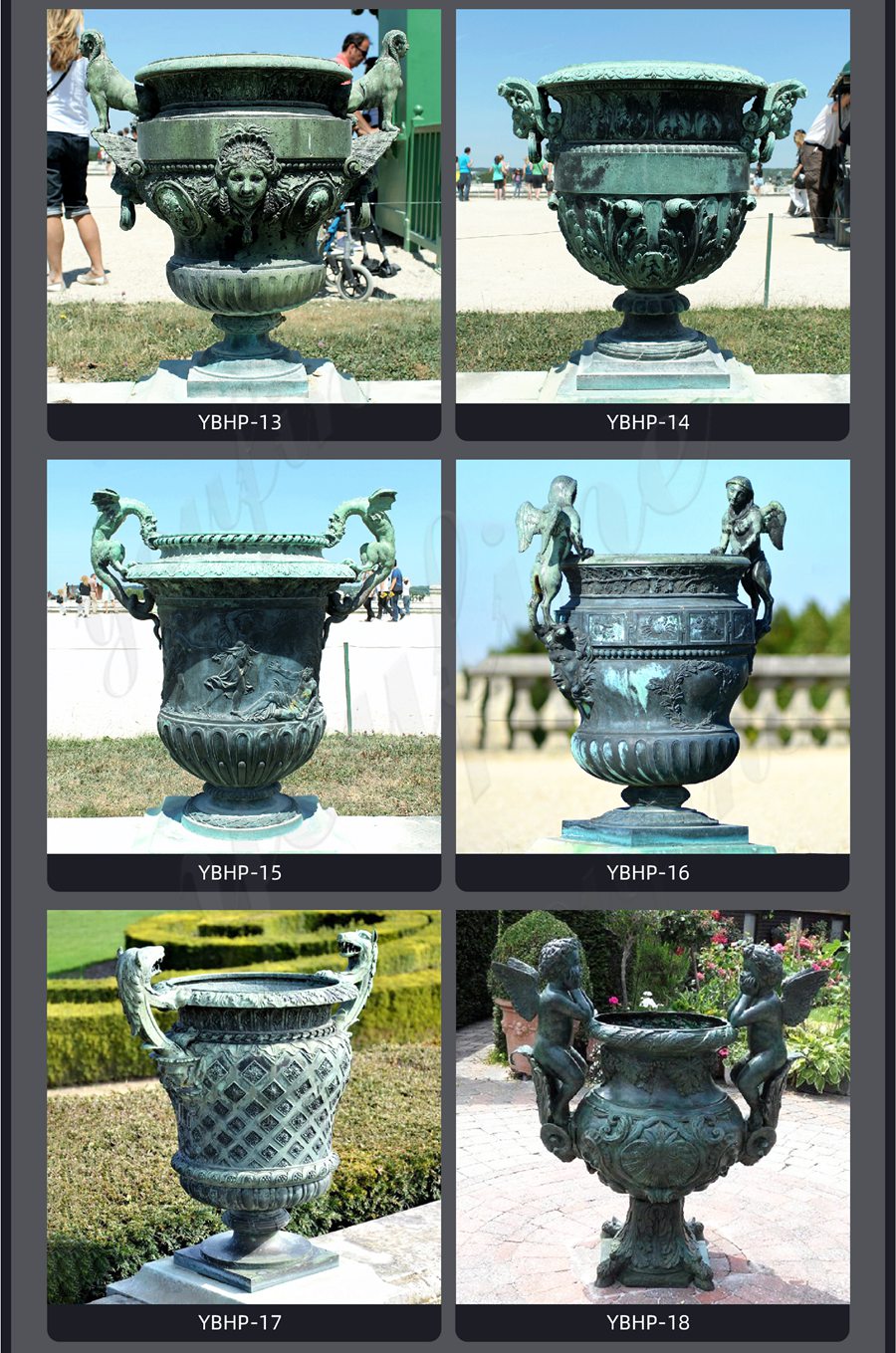 large bronze plant pot