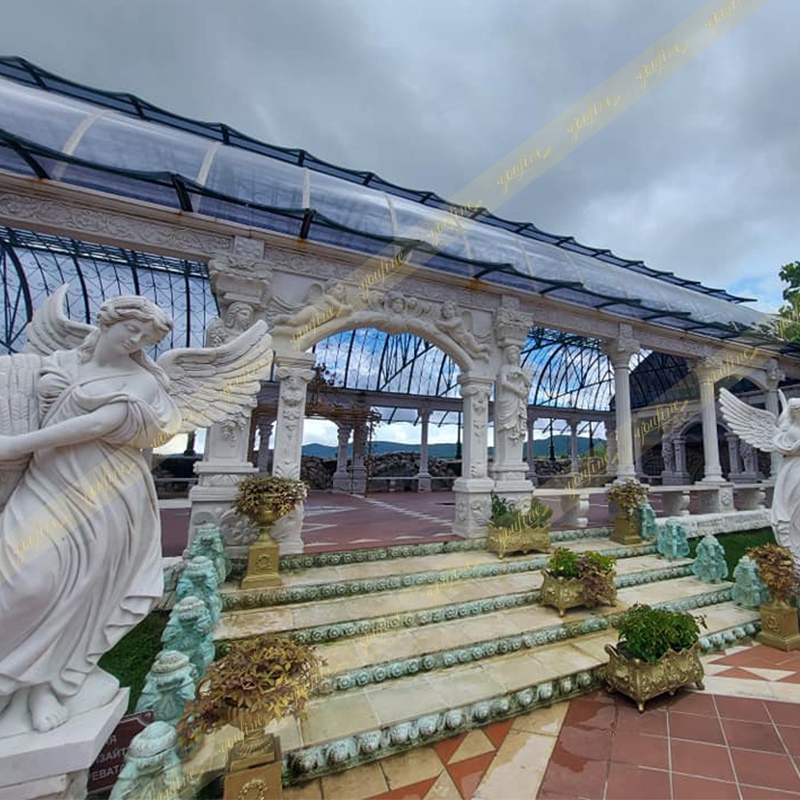 giant marble gazebo feedback from European Castle - Long corridor pavilion