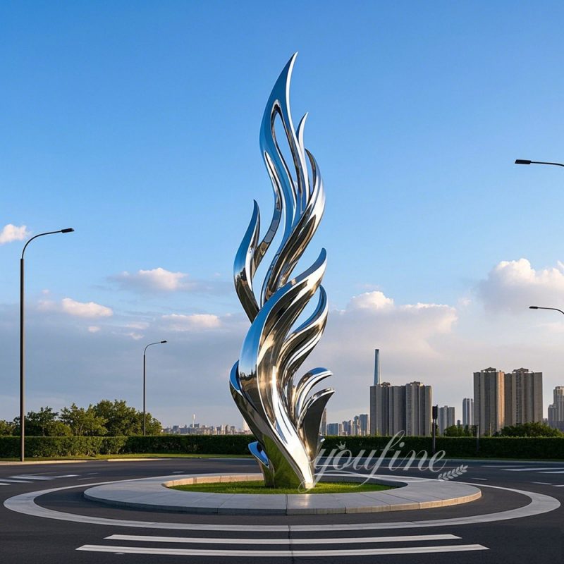 metal roundabout sculpture