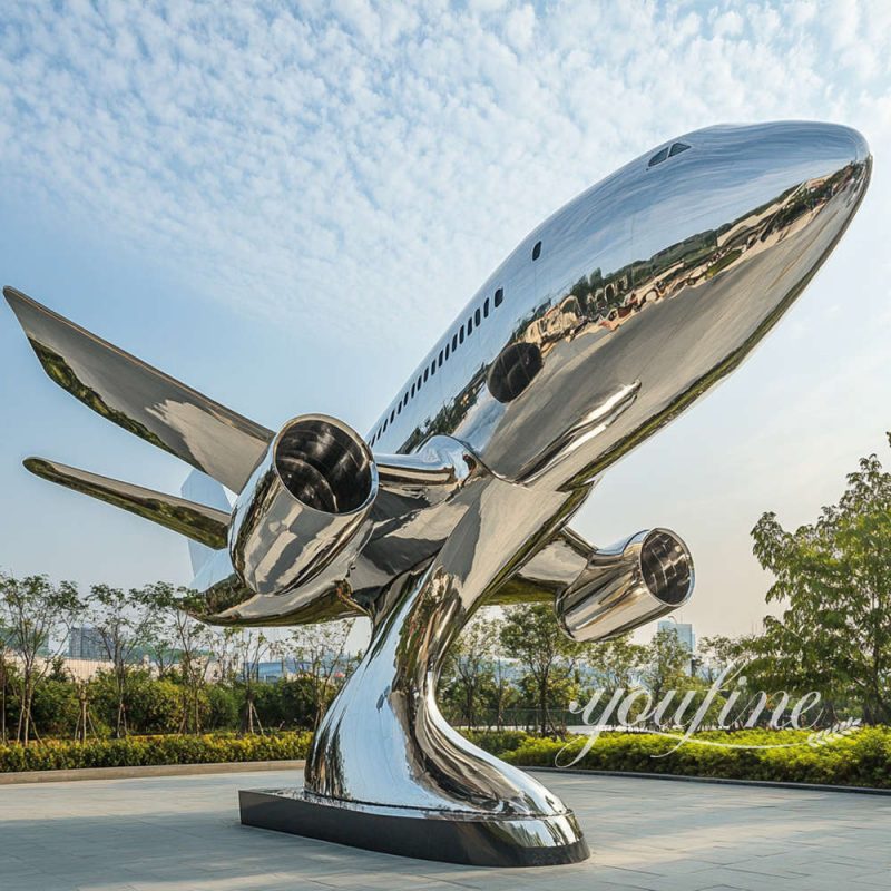 metal airplane sculpture