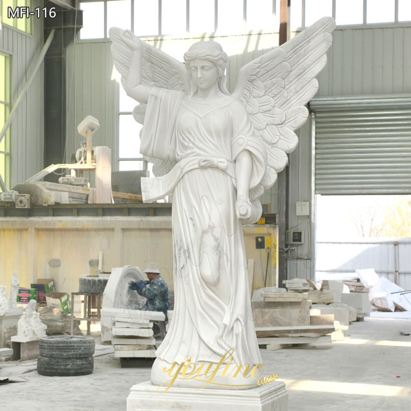 white Marble Outdoor Angel Statues