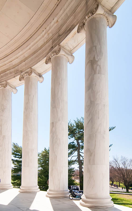 outdoor marble columns