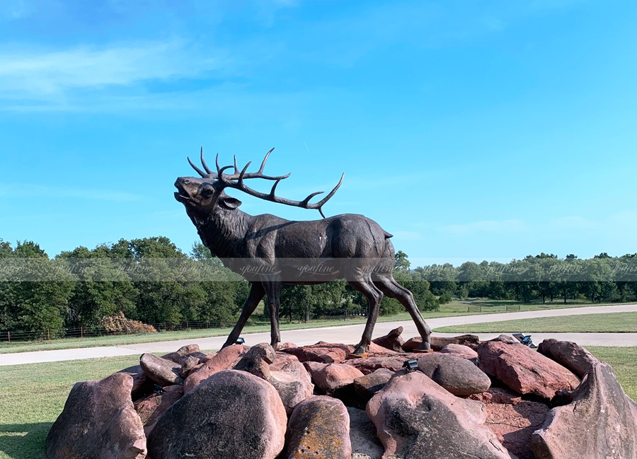 Bronze Elk Statues for hunting grounds