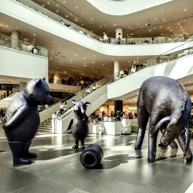 Bronze Winnie The Pooh Sculpture