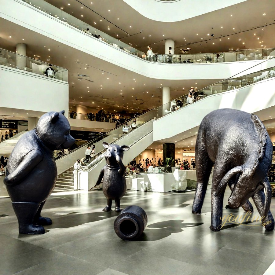 Bronze Winnie The Pooh Sculpture