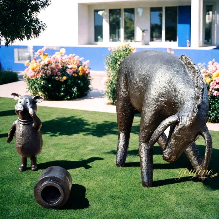 Bronze Winnie The Pooh Sculpture with Piglet and Eeyore BAN-458