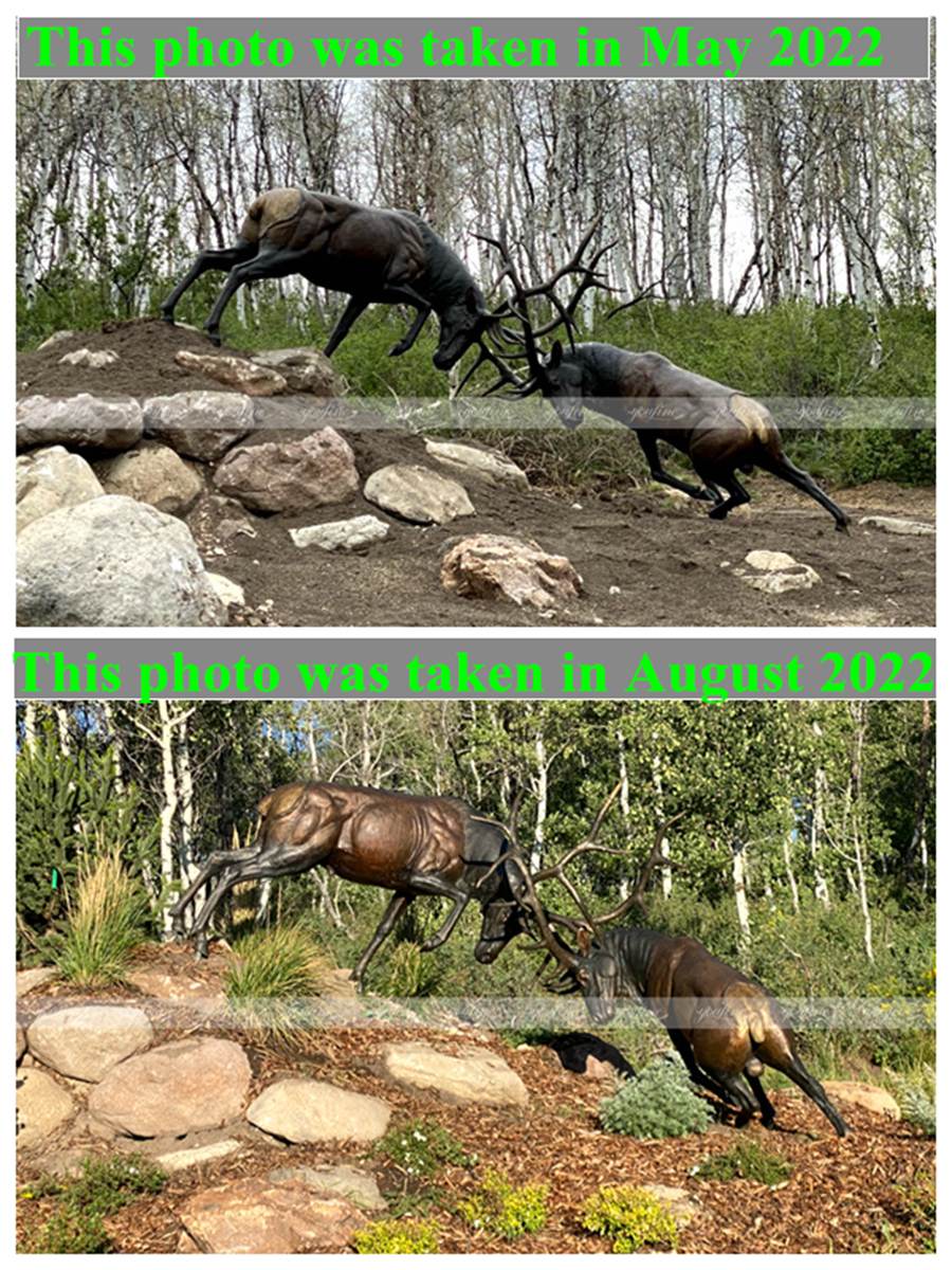 Ferocious Bronze Elk Duel Sculptures​ feedback