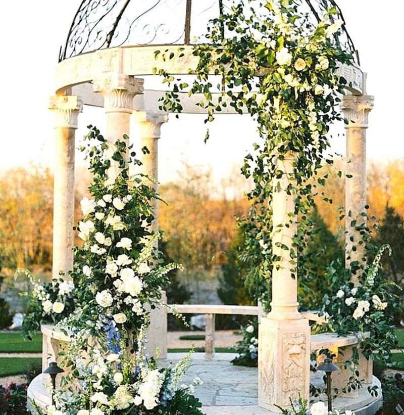 hand carved Marble wedding Romantic Gazebo