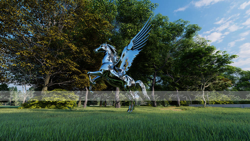 Pegasus sculpture for outdoor