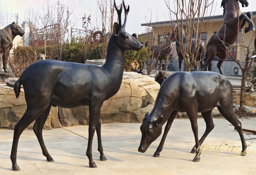 Top 10 Serene Bronze Deer Couple Sculpture​​
