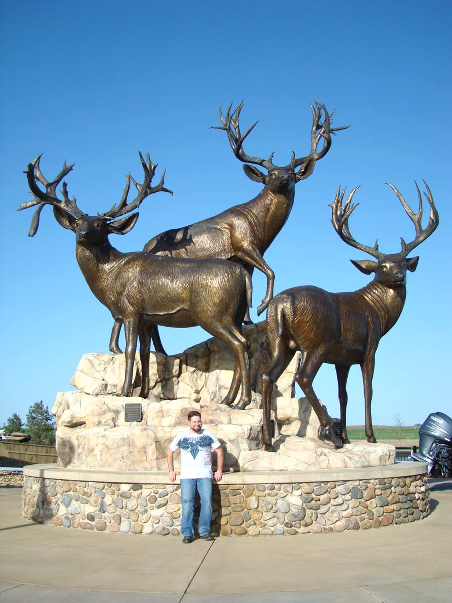 Top 3 Iconic Trio of Standing Bronze Elk Statues