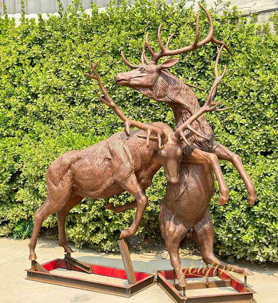Top 5 Dynamic Bronze Stag Duel Sculptures