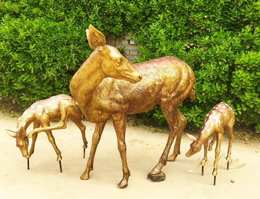 Top 6 Bronze Doe and Fawn Sculptures
