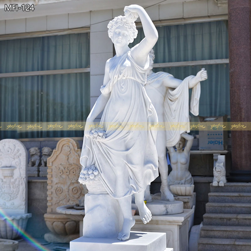 White marble lady statue