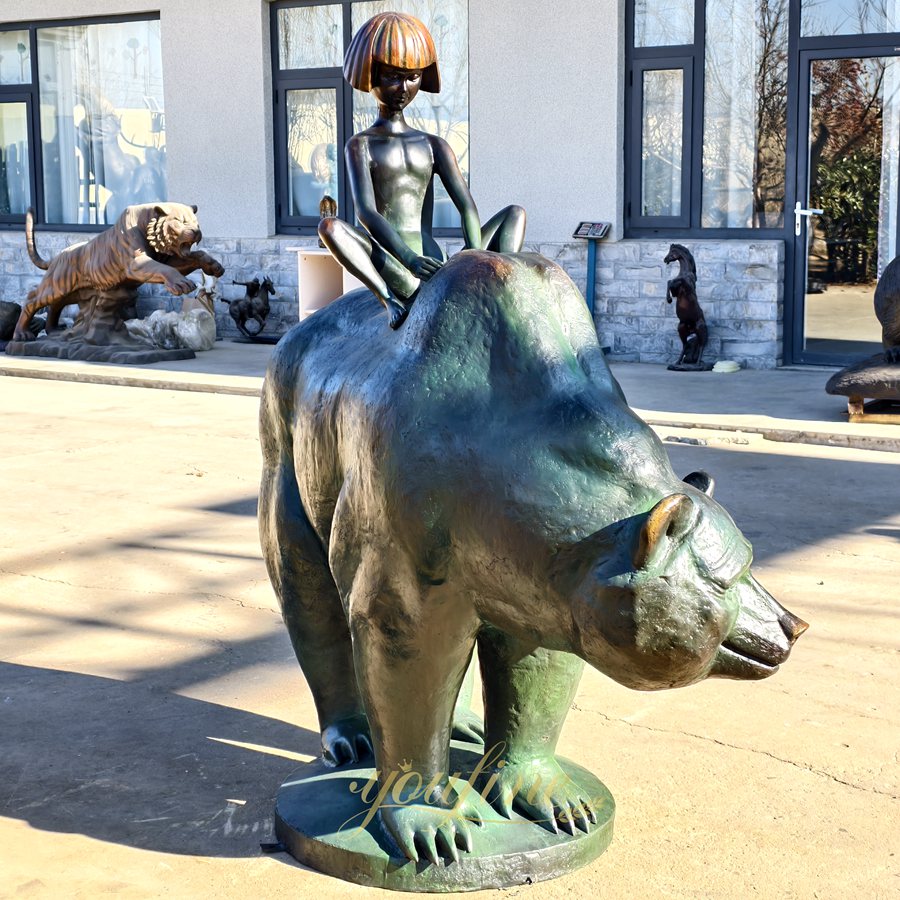 famous Boy And Bear Bronze Statue