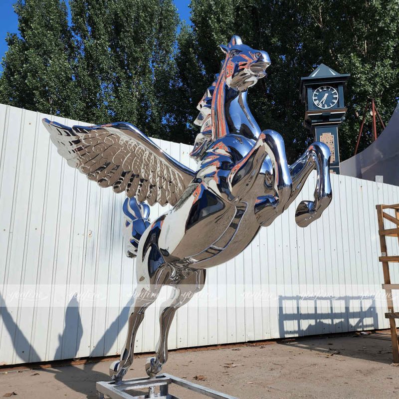 Modern Stainless Steel Pegasus Sculpture CSS-413