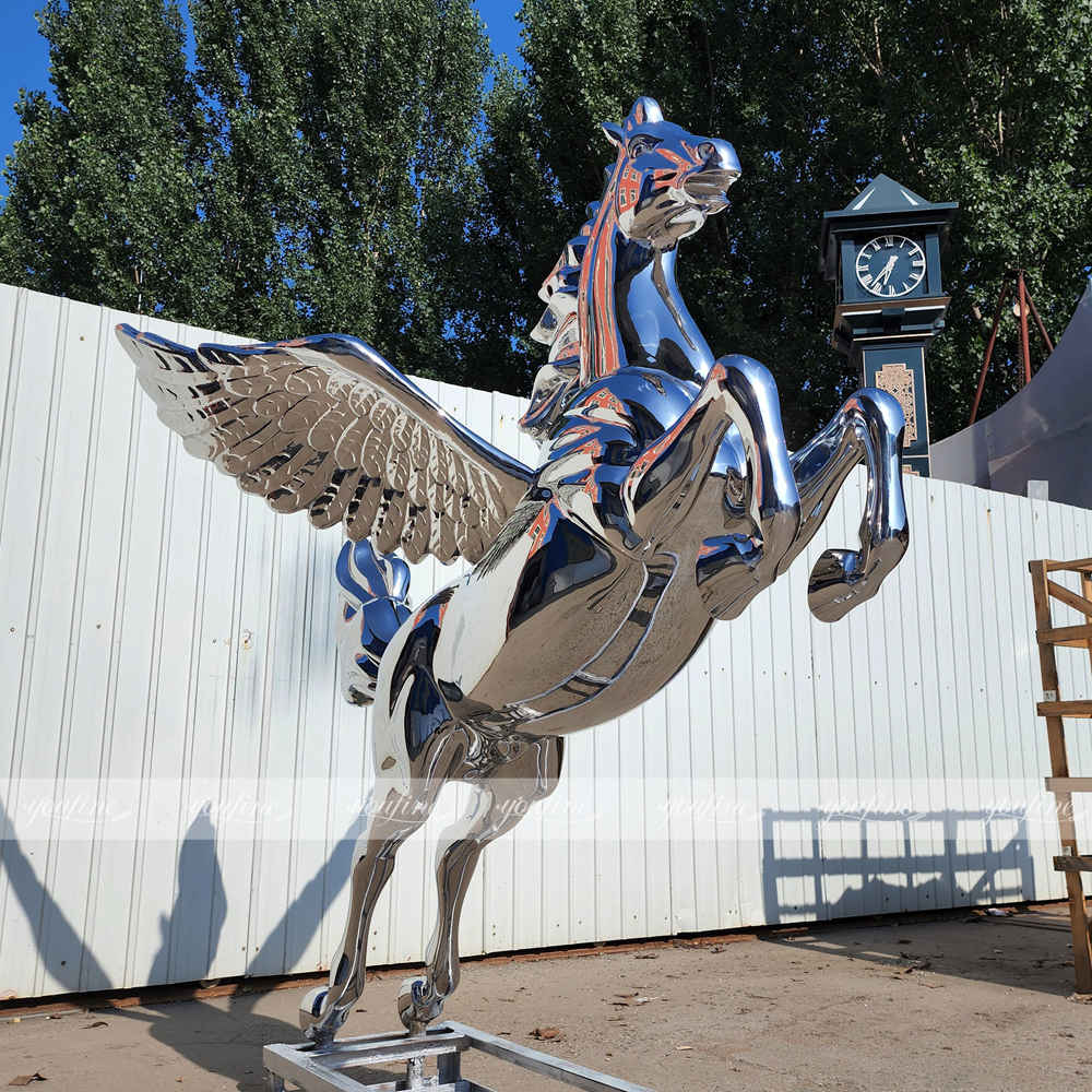 Modern Stainless Steel Pegasus Sculpture CSS-413