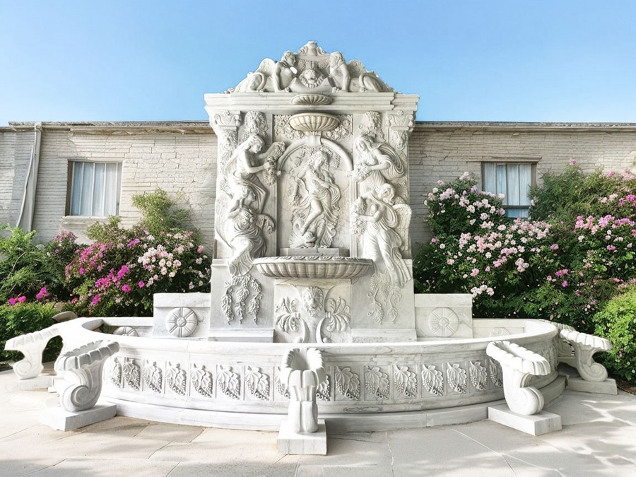 marble large Waterfall Wall Fountain