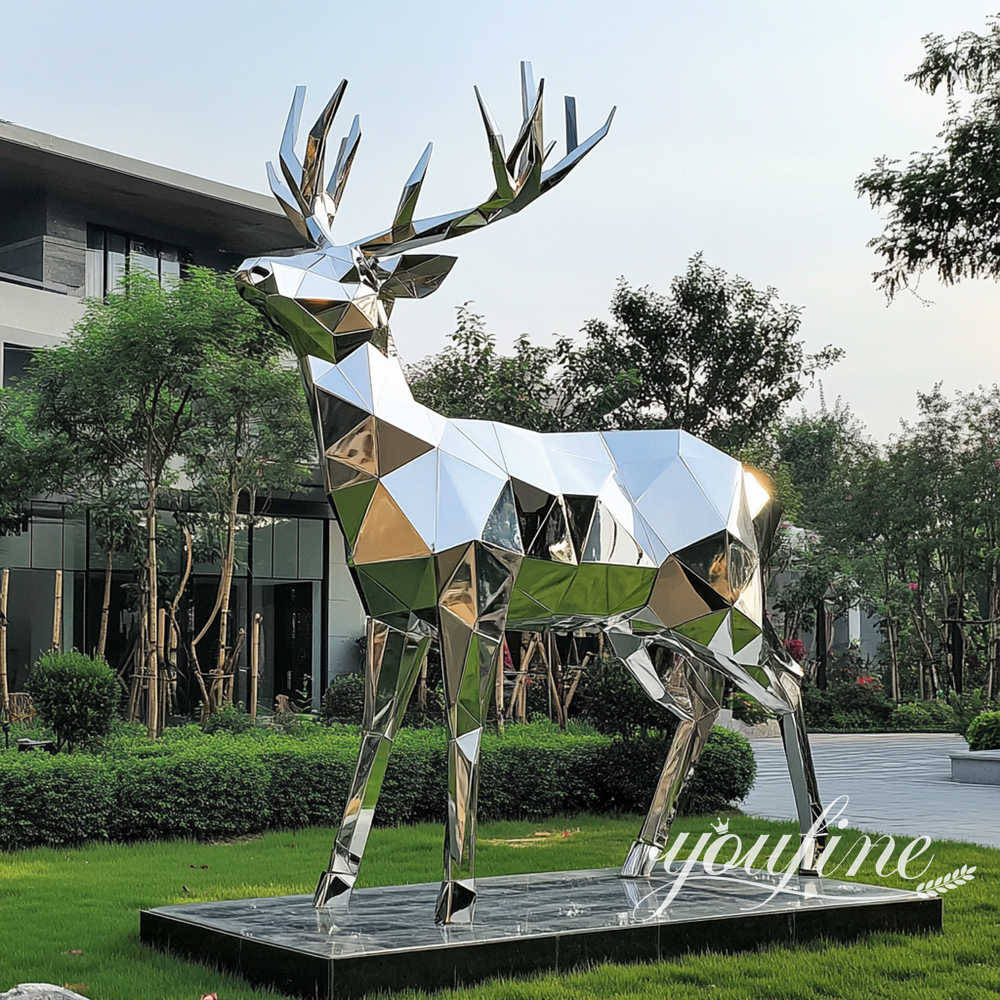 metal deer sculpture