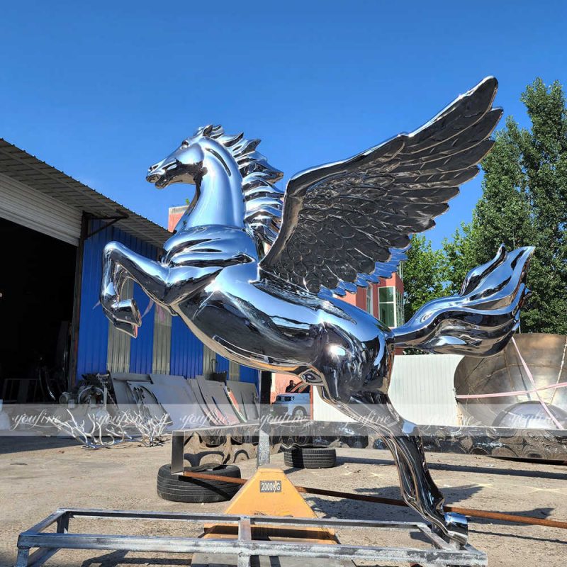 modern winged horse sculpture
